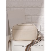 Faux Leather Small Tote Bag With Zipper