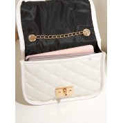 Mini White Leather Crossbody Bag