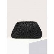 Black Ruched Coach Shoulder Bag