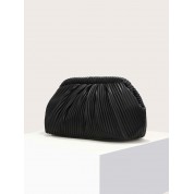 Black Ruched Coach Shoulder Bag