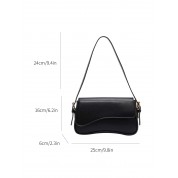 Simple Black Leather Crossbody Bag