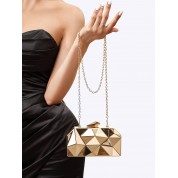 Rose Gold Metallic Evening Bag