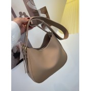 Brown Leather Crossbody Hobo Bag