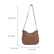 Brown Leather Crossbody Hobo Bag