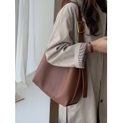 Brown Leather Hobo Shoulder Bag