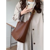 Brown Leather Hobo Shoulder Bag