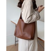 Brown Leather Hobo Shoulder Bag