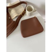 Brown Leather Hobo Shoulder Bag