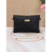 Black Quilted Mini Crossbody Bag