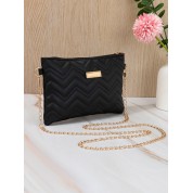 Black Quilted Mini Crossbody Bag