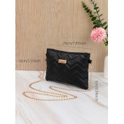 Black Quilted Mini Crossbody Bag