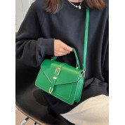 Woven Buckle Top Handle Bag