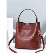 Brown Mini Satchel Crossbody Bag