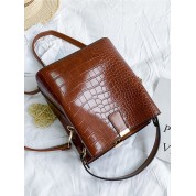 Brown Mini Satchel Crossbody Bag