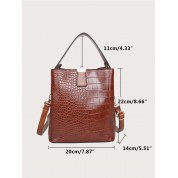 Brown Mini Satchel Crossbody Bag