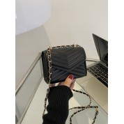 Black Chain Detail Shoulder Bag