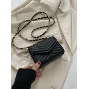 Black Chain Detail Shoulder Bag