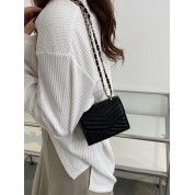 Black Chain Detail Shoulder Bag