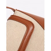 Brown Fabric Boho Shoulder Bag