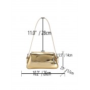 Gold Metallic Leather Tote Bag