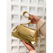 Gold Metallic Leather Tote Bag