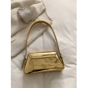 Gold Metallic Leather Tote Bag