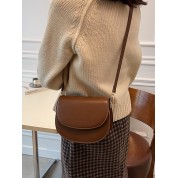 Brown Crossbody Saddle Bag Purse