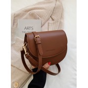 Brown Crossbody Saddle Bag Purse