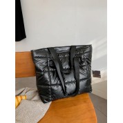 Black Nylon Tote Shoulder Bag