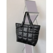 Black Nylon Tote Shoulder Bag