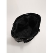 Black Nylon Tote Shoulder Bag