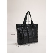 Black Nylon Tote Shoulder Bag