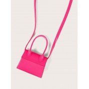 Mini Pink Leather Crossbody Bag