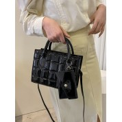 Black Leather Tote Bag Purse