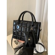 Black Leather Tote Bag Purse