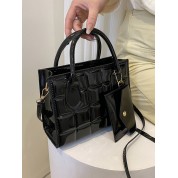 Black Leather Tote Bag Purse