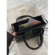 Black Leather Tote Bag Purse