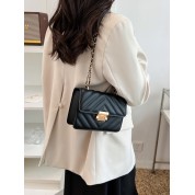 Black Chain Flap Crossbody Bag