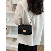 Black Chain Flap Crossbody Bag