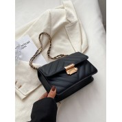 Black Chain Flap Crossbody Bag