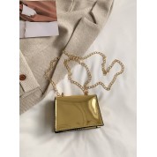 Leather Gold Chain Crossbody Bag