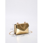 Leather Gold Chain Crossbody Bag