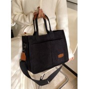 Small Black Shoulder Tote Bag