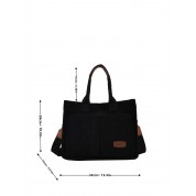 Small Black Shoulder Tote Bag