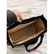 Small Black Shoulder Tote Bag