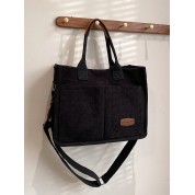 Small Black Shoulder Tote Bag