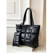 Large Quilted Leather Tote Bag