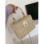 Top Handle Bag With Chain