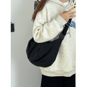 Black Large Hobo Crossbody Bag