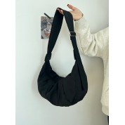 Black Large Hobo Crossbody Bag